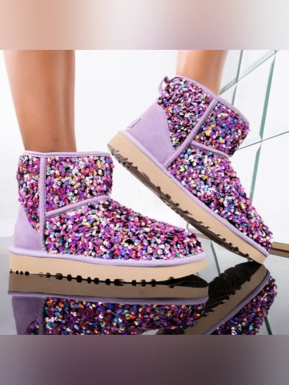 UGG Classic Mini Stellar Sequin Boots - Picture 17 of 17